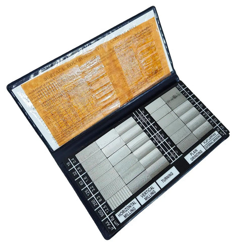 Surface Roughness Stand Comparator Set With 30Pcs Blocks Ra0.05-12.5um For Roughness Tester Gauge Pro Grade Calibration And Visual Comparison For Machining QA in case