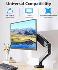 Full Motion Desk Mount For One Monitor Up To 32 Inches, Height Adjustable Arm With Clamp Or Grommet Base in office setup