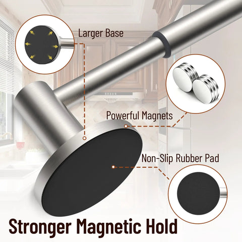Super Strong Magnetic Towel Bar With Large Base And Hidden Magnet Design Non Slip Towel Holder for metal surfaces.