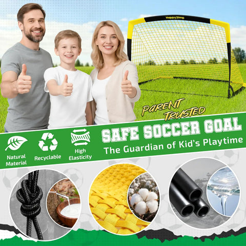 Portable Soccer Goal Set 7x5 Ft Plus 5x3 Point 6 Ft For Youth Practice in field, family, recyclable materials