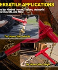 Heavy Duty Ratchet Chain Binder Three Eighths To One Half Inch With Clevis Hooks, 9,200 Lbs Working Load, Two Pack in use