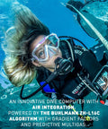 Diver using Genius Scuba Dive Computer With Ergonomic Wrist Mount Built For Everyday And Technical Dives Multi Mode Operation