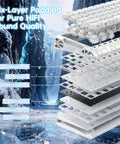 Top Shelf Compact Wired Gaming Keyboard With Hall Effect Magnetic Switches And 8Khz Polling Rate Delivering Blazing Response adjustable six-layer padding for sound quality.