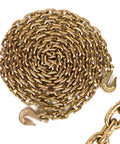 Coiled G80 Tow Chain 3 Eighth Inch By 20 Feet With G70 Hooks Heavy Duty Binder Chain For Logging Tie Down And Transport On Flatbed Trucks 7100 Lbs Safe Working Load Zinc Plated