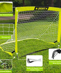 Portable 4x3 Soccer Goal For Backyard With Pop Up Net Ground Stakes And Carry Bag Easy Setup For Backyard Court Or Field