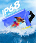 Waterproof Fanny Pack For Women IP68 Phone Passport Pouch Floating with dog in sunglasses surfing