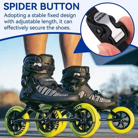Replacement Inline Skate Straps and Buckles for Men Women Kids Adjustable Roller Skate Strap Kit Durable PE Material Skating Parts