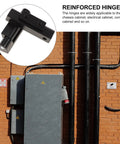 Heavy Duty Aluminum Alloy Cabinet Door Hinges Set Of 2 Black with electrical panel and reinforced design.