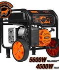 5600 Starting Watts Portable Generator With Electric Start And 224cc Engine, Transfer Switch Ready And RV Compatible, CO Shutdown Sensor