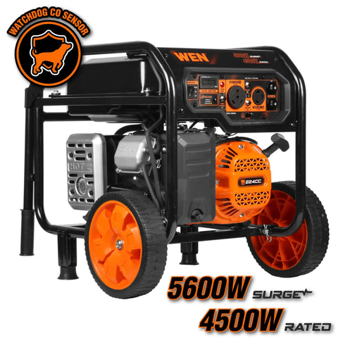 5600 Starting Watts Portable Generator With Electric Start And 224cc Engine, Transfer Switch Ready And RV Compatible, CO Shutdown Sensor