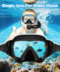 Panoramic Snorkel Mask With Top Dry Valve For Adults Kids And Teens Anti Fog Anti Leak Wide View PC Lens Swimming Includes Mesh Bag