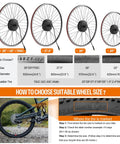 Do It Yourself 48V 500W To 750W Ebike Hub Motor Conversion Kit For Front Or Rear Wheel Fits 20 To 700C Rims Includes Display