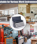 21 Inch Freestanding Rolling Tool Chest With Slick Auto Locking Drawers And Smooth Ball Bearing Slides Heavy Duty Utility Storage Cabinet for office and studio use.
