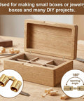 4 Pcs 8mm Hidden Brass Barrel Hinges For Jewelry Boxes And Small Furniture 180 Degree Concealed Hinges With Drill Bit