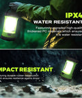 Person holding 3000LM Rechargeable Camping Lantern With 5 Light Modes Waterproof COB Dual Panels Create 360 Degree Beam USB Powered Emergency Light in rain.