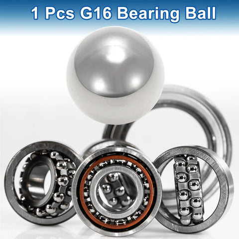 Top Tier 42Mm G16 Precision Steel Ball Bearing Heavy Duty Wheel showing G16 ball and several ball bearings on a reflective surface.