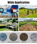 Wide application collage showing mailbox post digging, fence installation, gardening, tree planting with soil types for Powerful 1500W Electric Post Hole Digger Earth Auger With 1.6 HP Copper Motor And Overload Protection 200 RPM Fast Digging Three Quarter Inch Drive Shaft Durable Tree Planting Tool With Extension Rod For Fence Posts