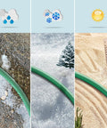 50 Foot Outdoor Extension Cord With Six Evenly Spaced Outlets and Waterproof Cover, 16AWG 3C SJTW in various weather conditions