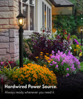 Dusk To Dawn Outdoor Post Light Hardwired 120V Aluminum Exterior Lantern With Pier Mount And Clear Glass Matte Black Finish Lighting Garden