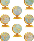 Travel The Map Globes Accents Pack Of 30 Pieces 6 Inch Classroom Decor colorful globe designs in various angles and styles