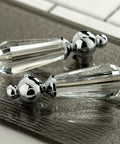 Crystal lever handles for 4 Inch Centerset Bathroom Faucet In Slick Polished Chrome With Drip Free Ceramic Cartridge