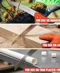 All In One 3 Piece Garden Tool Set With 7 Inch Folding Saw Pruner And Shears Stainless Steel Garden Scissors 2 Pack For Wood Cutting