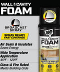 Premium Closed Cell Spray Foam Insulation Can With Wide Trigger Sprayer, broadcast spray design for effective air sealing.