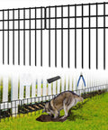 Critter Proof No Dig Fence Barrier For Garden, 30 Panels, 42.5 Feet Long By 13 Inches High, Rustproof Metal Border For Outdoor Use