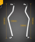 Adjustable LH RH Steering Drag Link Set For Lawn Mowers Heavy Duty Fits 436884 436885, 16.53-inch steel rods