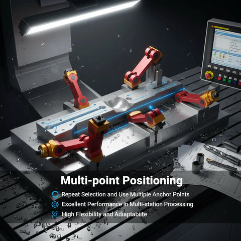 Adjustable Milling Vise Stop For CNC Mills And T Slot Tables Universal Work Stop And Part Locator in action on CNC machine