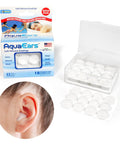 Soft Moldable Silicone Earplugs For Sleep And Swim, 18 Pairs, Waterproof And Noise Reducing, Helps Prevent Swimmer's Ear, Clear, Made In Vermont
