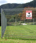Fence with Built Tough 10 By 7 Inch No Trespassing Video Surveillance Sign Made From 0.40 Aluminum, Reflective Metal for CCTV protection