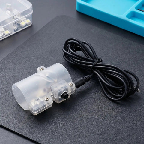 Two Pack Replacement Hand Switch For Glue Dispenser Single Channel Manual Trigger Button For Precise Dispensing Durable Plastic Housing With Metal Contacts Easy On Off Control For Small Batch Glue Applications, transparent plastic wired switch