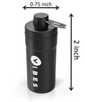 Waterproof Aluminum Keychain Case For Earplugs And Small Gear Rubber Sealed Travel Box Durable Black Carry Case