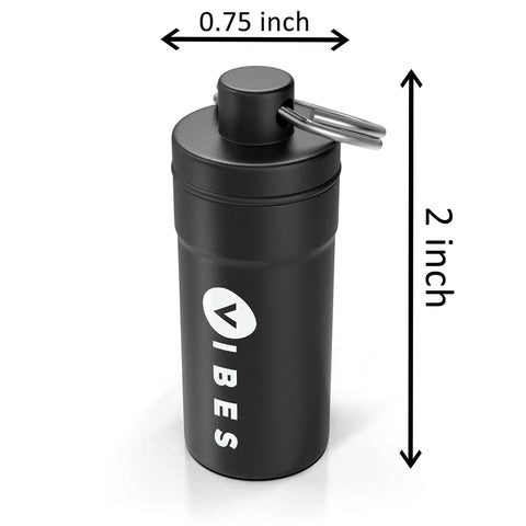 Waterproof Aluminum Keychain Case For Earplugs And Small Gear Rubber Sealed Travel Box Durable Black Carry Case