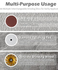 Image showing discs for Beast Mode Powerful Electric Diamond Polisher With Telescopic Rod 3800W for multiple applications.