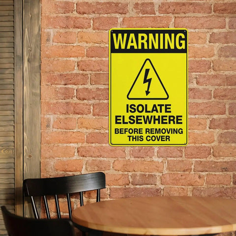 Heavy Duty 8x12 Workshop Safety Sign For Industrial Equipment Maintenance Zone Outdoor Wall Mount Plaque Rust Free