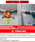 Diamond Core Drill Bit With M10 Adapter Rod Pro Grade Three Size 20mm 35mm 50mm Step Drill Kit attached to electric drill and grinder