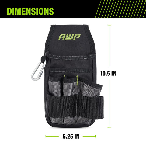 Pro Grade Tool Pouch With Seven Pockets For Electricians Rugged Multi Pocket Organizer For Quick Tool Access Durable Black Pouch For Belt Or Tool Box Professional Gear For Efficient On Site Organization