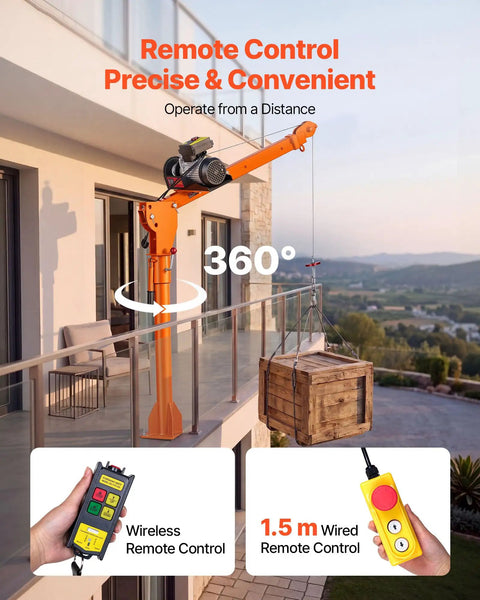 Heavy Hitter Electric Pickup Truck Crane Featuring A 3500 Pound Electric Winch And 360 Degree Swivel Folding Hoist For Real World Job Site Material Hauling