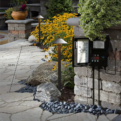 8 Pack Low Voltage Landscape Lighting Kit For Outdoor Paths And Walkways, 10W Warm White 2700K Path Lights, Bronze Finish