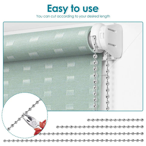 Heavy Duty Stainless Steel Ball Chain 49.2 Ft With 4.5Mm Beads And Spool Rustproof Metal Chain for curtain pulls on blinds