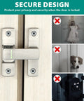Installed 90 180 Degree Flip Door Lock Latch With Nighttime Glow for Interior and Exterior Gates, heavy duty zinc alloy.