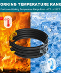 5/16 Inch ID Fuel Line Hose, Ten Foot Long, 302 PSI Push Lock NBR Rubber Fuel Hose for automotive, temperature range -40F to 248F