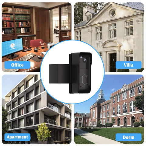 No Drill Doorbell Mount For Blink Video Doorbell Second Generation Adjustable Angle From Zero To Forty Five Degrees Anti Theft Bracket