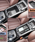 BMW X3 G01 2018-2024 and BMW X4 G02 2019-2025 center console organizer tray in black plastic for neat storage of small items
