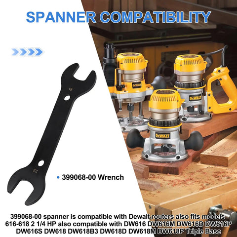 Two Pack Router Wrench 399068-00 Fits 18mm And 22mm Collet Nuts For DW616M And DW616 618 Routers Replacement Tool Kit A Must Have