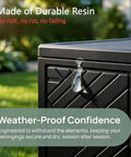 10 Cu Ft Outdoor Storage Cabinet With One Adjustable Shelf Waterproof UV Resistant Resin corner view