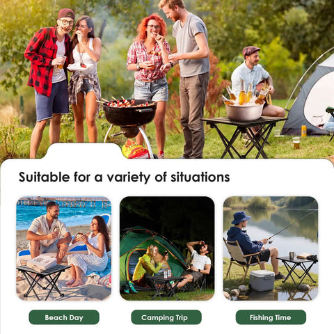 Groups using Two Pack Ultra Light Portable Camping Table Foldable Car Tray Table With Carry Bag For Camping Picnics BBQs Beach And Outdoor Trips