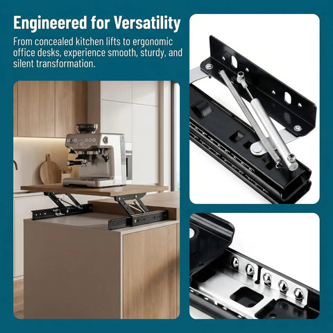 Heavy Duty Soft Close Drawer Slides and Side Mount Ball Bearing Rails for Tables, Desks and Workbenches, Concealed Extension, 520mm